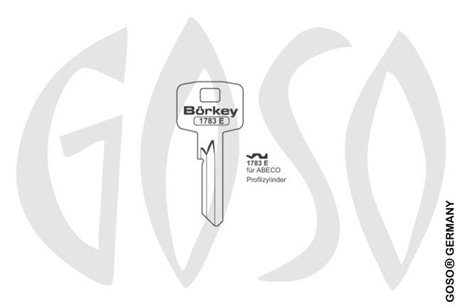Boerkey cylinder key for ABECO BO-1783E