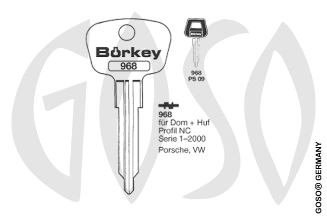 Brkey car key BO-968