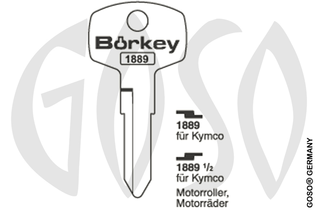 Boerkey cylinder key BO-1889 1/2