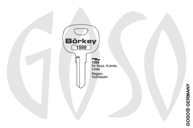 Boerkey cylinder key BO-1599