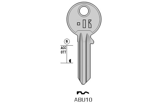 Gngige cylinder key  KL-ABU10 S-AB8 BO-981 JMA-ABU-1D
