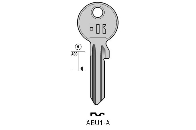 TOP cylinder key KL-ABU1-A S-AB1X BO-1186 JMA-CI-6D