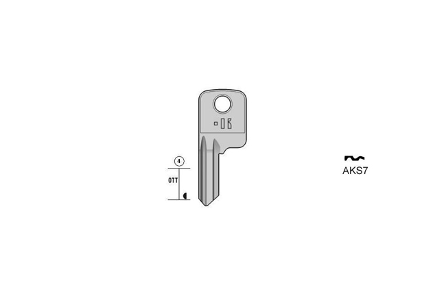 cylinder key Standard Messing KL-AKS7 S-AKR7 BO-170900T420 JMA-ANK-6