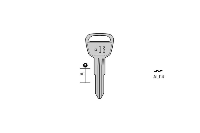 cylinder key Standard Messing KL-ALP4 S-ALP4 BO-1484 JMA-ALP-1I