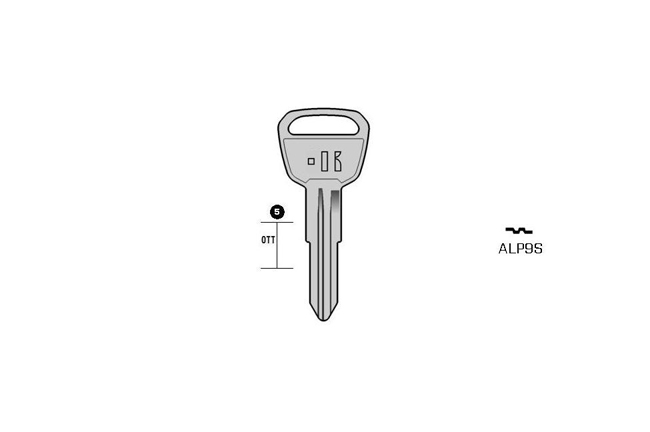 cylinder key Standard Messing KL-ALP9S S-ALP9R BO-986KN JMA-ALP-2D