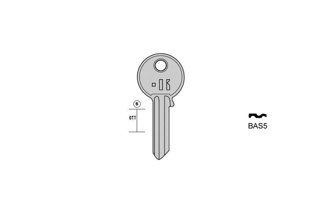 cylinder key Standard Messing KL-BAS5 S-TP1 BO-1748 JMA-BAI-1D