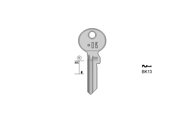 cylinder key Standard steel  KL-BK13 S-BK13 BO-1901/1 JMA-BK-1D
