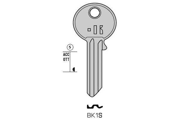 Gngige cylinder key  KL-BK1S S-BK1R BO-206% JMA-BK-1I