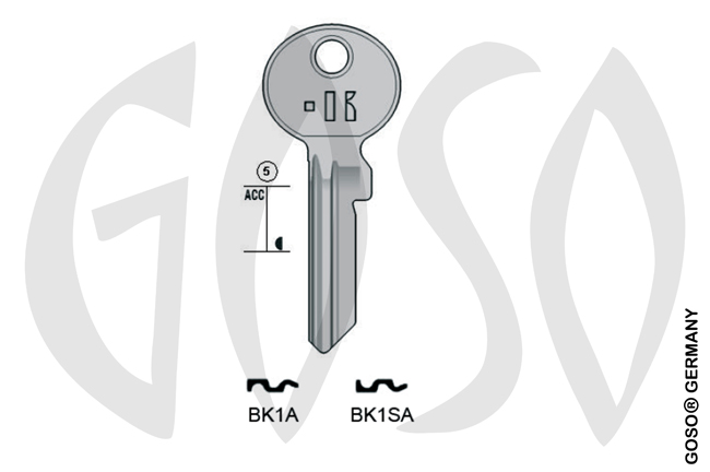 Gngige cylinder key  KL-BK1SA JMA-BK-6I