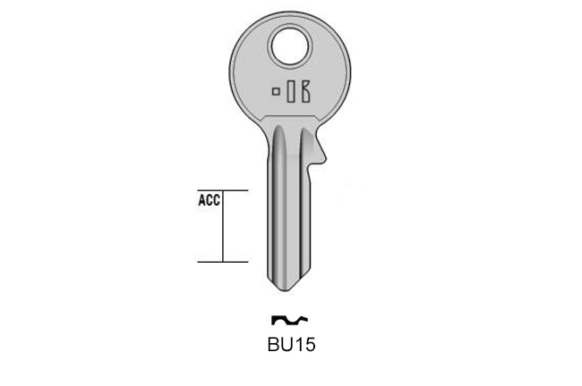 Gngige cylinder key  KL-BU15 S-BUR15 BO-1495 JMA-BUR-22D