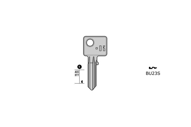 cylinder key Standard steel  KL-BU23S S-BUR23R BO-1725%L JMA-BUR-14