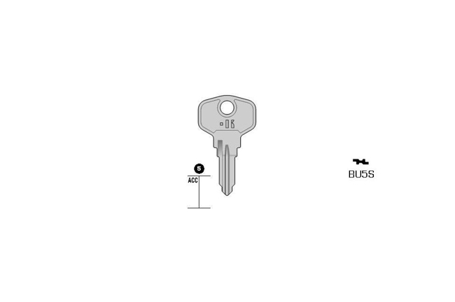 Gngige cylinder key  KL-BU5S S-BUR24R BO-1695 JMA-BUR-9D