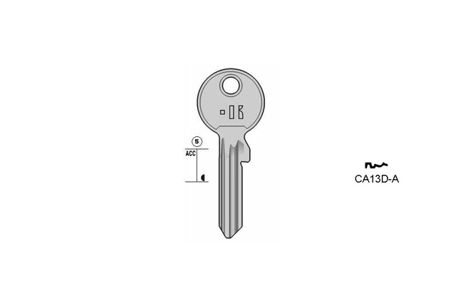 cylinder key Standard steel  KL-CA13D-A S-CS13 BO-1218 JMA-CI-2