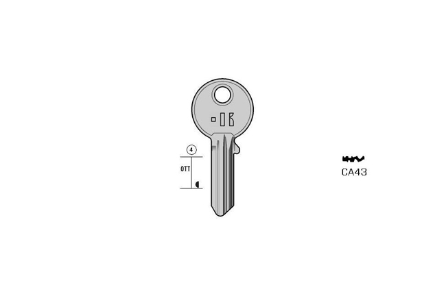 cylinder key Standard Messing KL-CA43
