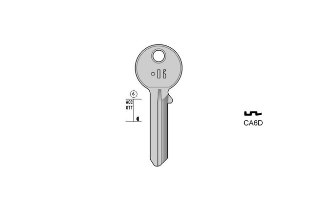 cylinder key Standard steel  KL-CA6D S-CS501 BO-253L JMA-CI-24