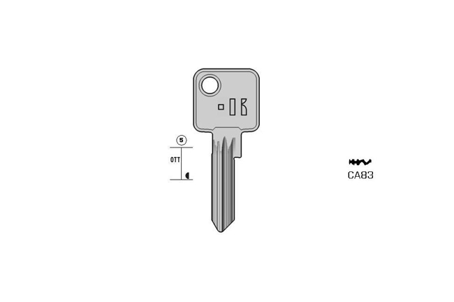 cylinder key Standard Messing KL-CA83