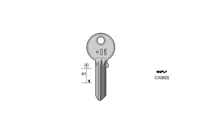 cylinder key Standard Messing KL-CA86S