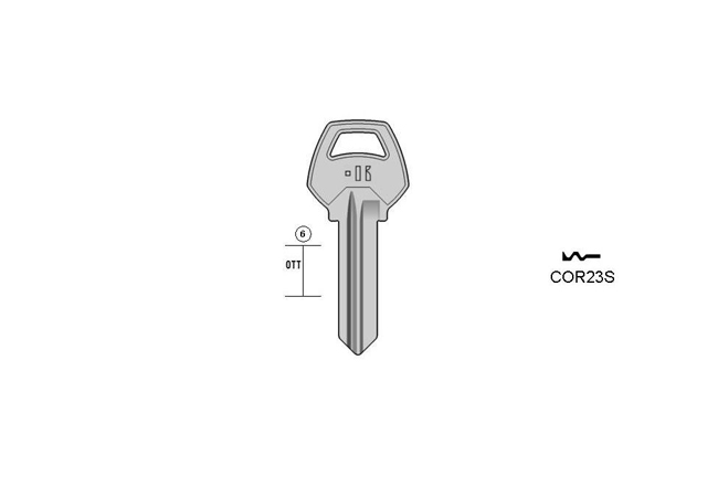 cylinder key Standard Messing KL-COR23S S-CB23R BO-160200T10 JMA-COR-29D