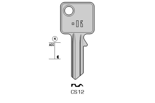 Gngige cylinder key  KL-CS12 S-CE12 BO-201KN JMA-CE-4D