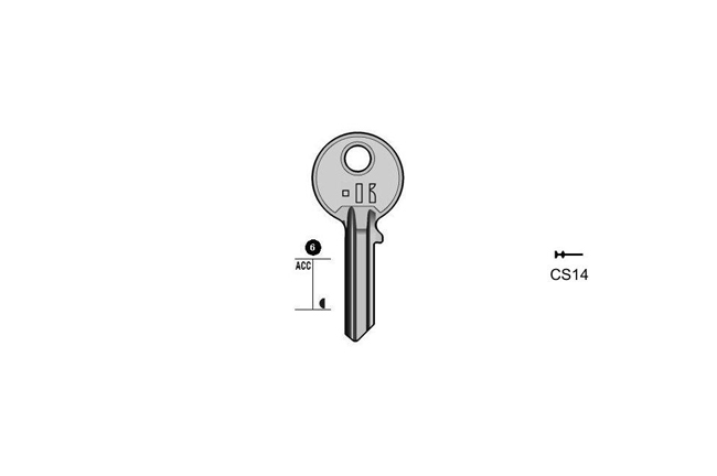cylinder key Standard steel  KL-CS14 S-CE8 BO-1411-4 JMA-CE-110
