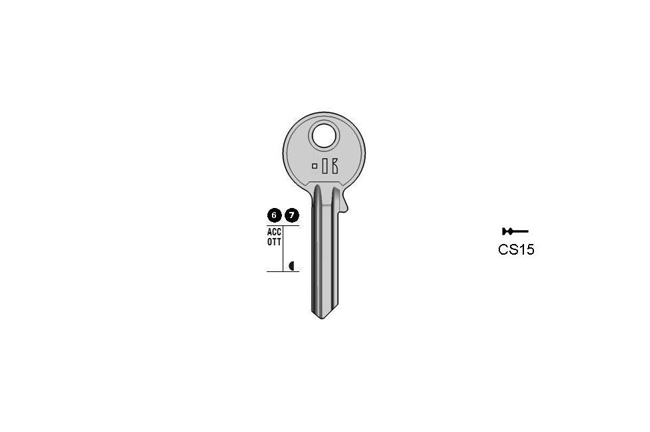 cylinder key Standard Messing KL-CS15