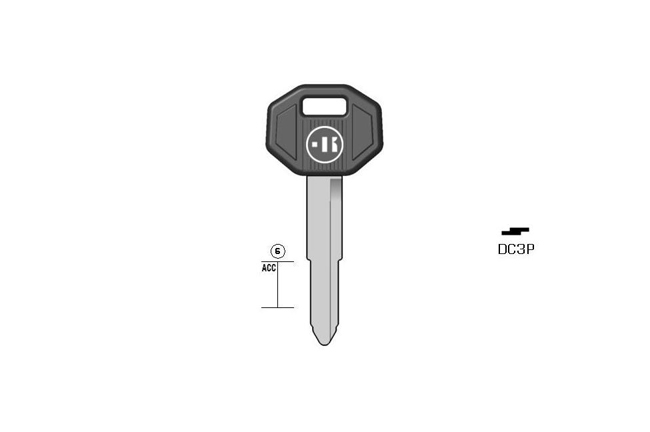 Autoschlssel Stahl Plastikkopf KL-DC3P#K141 S-MIT2RP BO-993%LPS39 JMA-MIT-2IP
