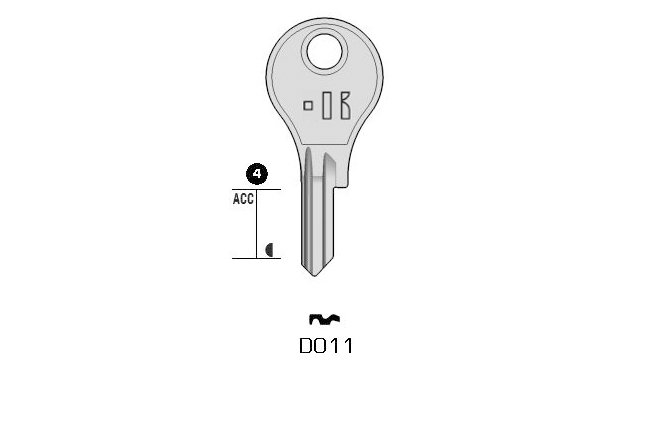 Gngige cylinder key  KL-DO11 S-DM10 BO-942KR JMA-DOM-11D