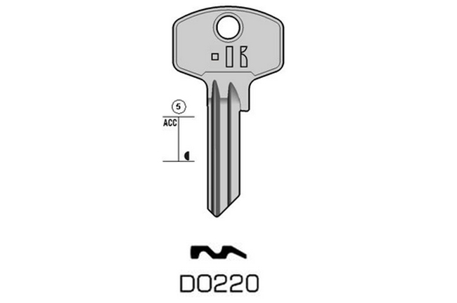 TOP cylinder key KL-DO220 S-DM119 BO-1658 JMA-DOM-21D