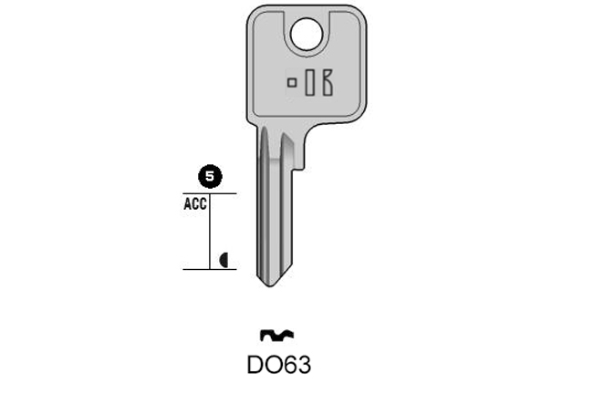 Gngige cylinder key  KL-DO63 S-DM63 BO-942L JMA-DOM-26D