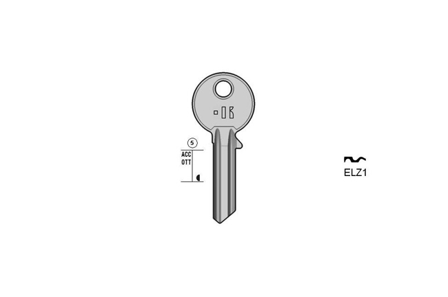cylinder key Standard steel  KL-ELZ1 S-EL1 BO-495 JMA-ELZ-1D