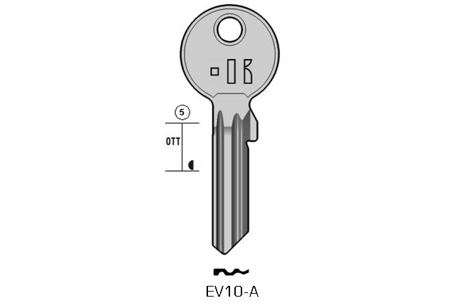 Gngige cylinder key  KL-EV10-A S-EV10X BO-1140 JMA-EV-6D
