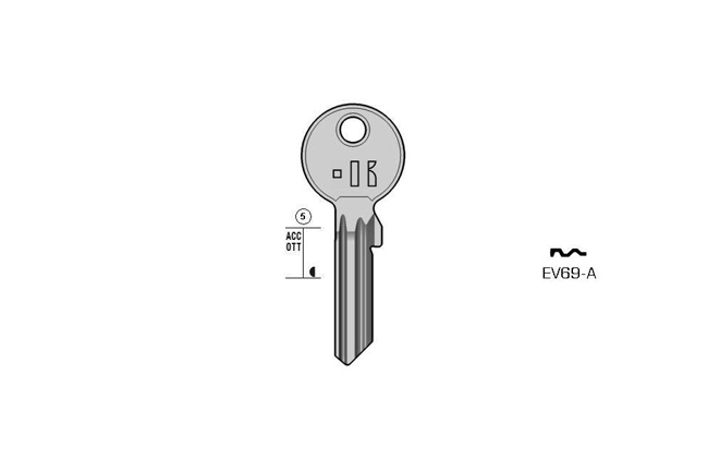 TOP cylinder key KL-EV69-A S-EV69X BO-1775 JMA-EV-9D