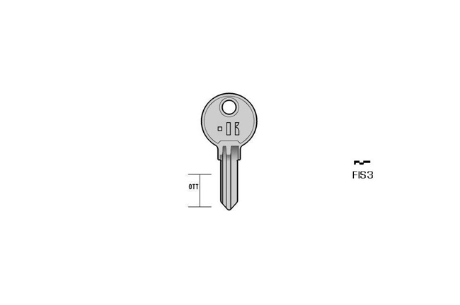 cylinder key Standard Messing KL-FIS3 S-FIS3 BO-17090T12A JMA-FIS-1D