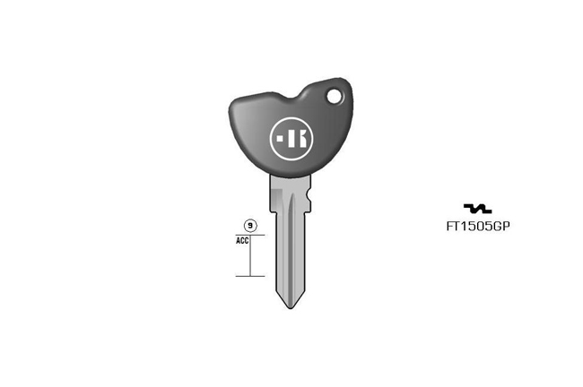 car key steel plastic head KL-FT1505GP#K143