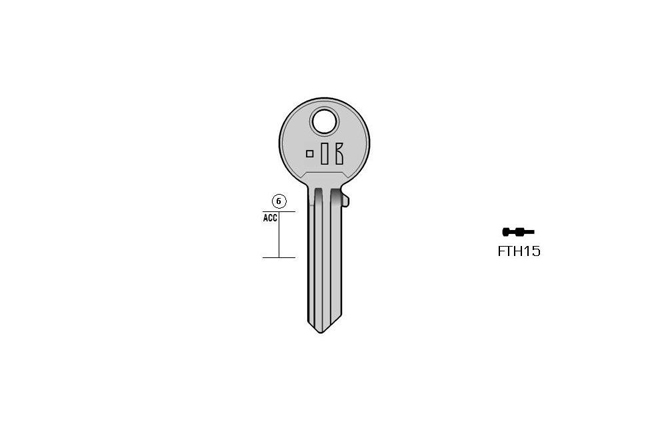 cylinder key Standard steel  KL-FTH15 S-FH15 BO-1551PS42 JMA-FTH-6