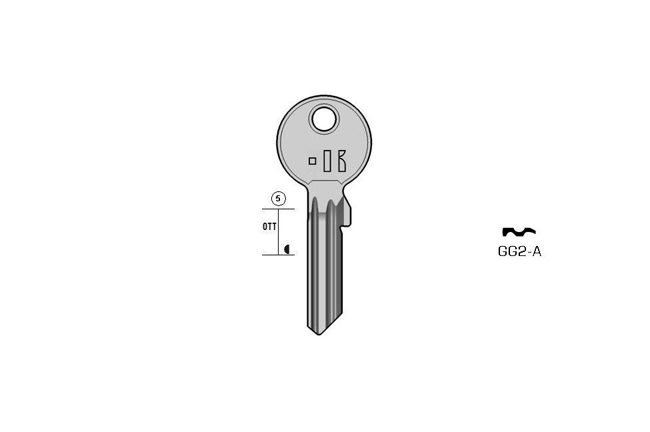 Gngige cylinder key  KL-GG2-A S-GE1X BO-742 JMA-GE-5D
