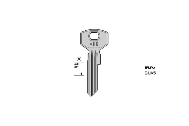 cylinder key Standard steel  KL-GUA5