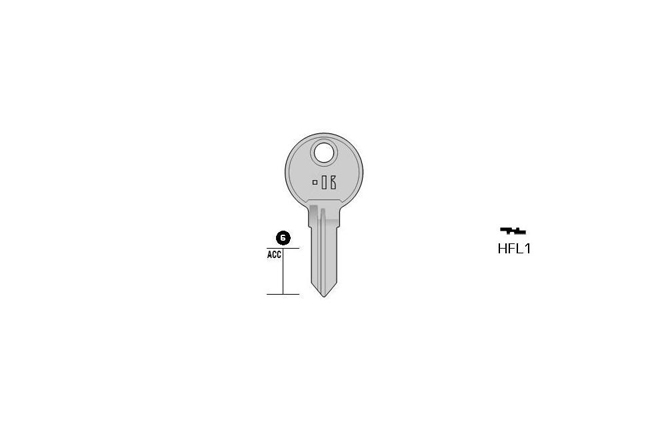 Gngige cylinder key  KL-HFL1 S-HF75R BO-1501 JMA-HAF-2D
