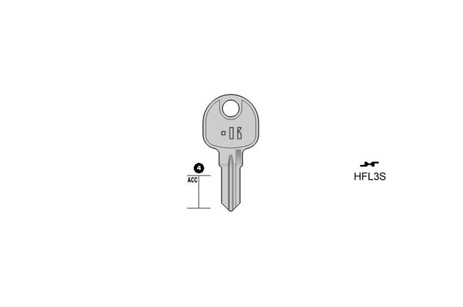 Silca cylinder key Standard steel  S-HF74R BO-1876 1/2 JMA-HAF-1D