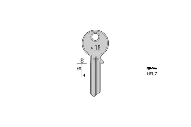 cylinder key Standard Messing KL-HFL7