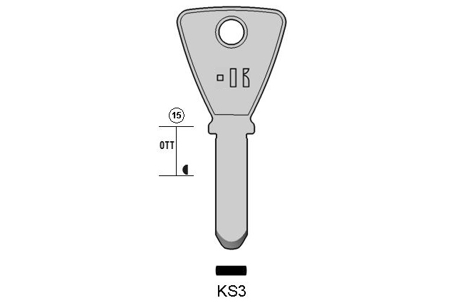 Bohrmuldenschlssel Messing KL-KS3 S-KE9 BO-1365 JMA-KE-4