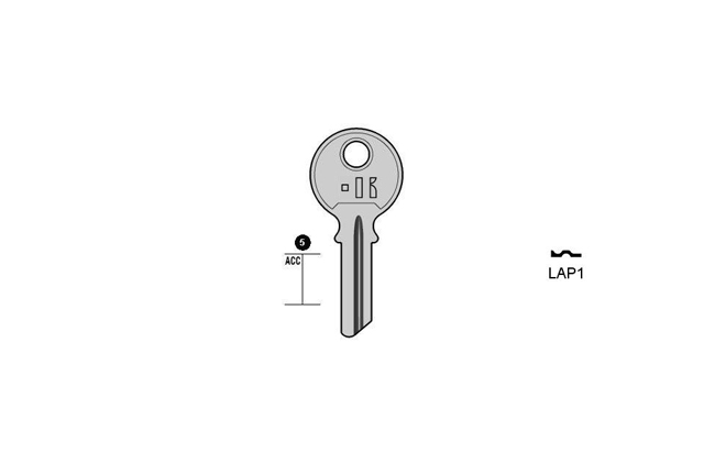 cylinder key Standard steel  KL-LAP1 S-LAP1 BO-615 JMA-PRE-1I