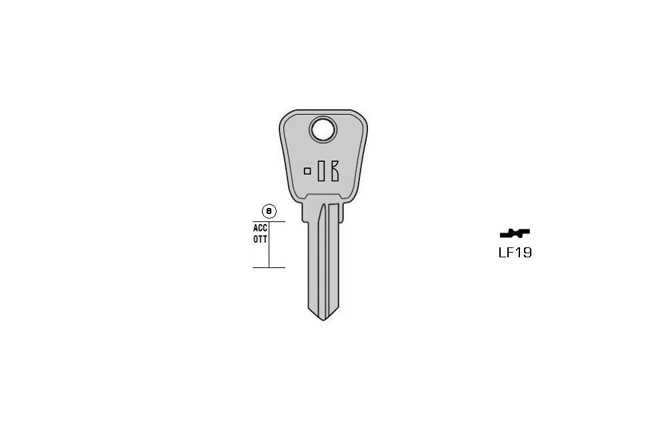 cylinder key Standard steel  KL-LF19 S-LF19 BO-1344 JMA-LF-7