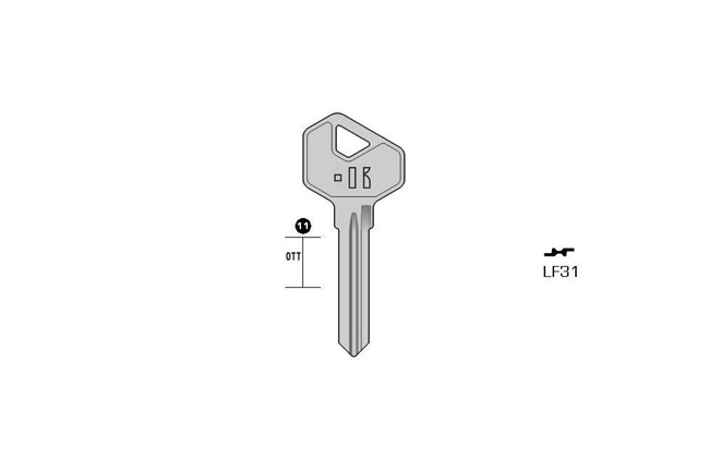 cylinder key Standard Messing KL-LF31 S-LF39 BO-1446 JMA-LF-30