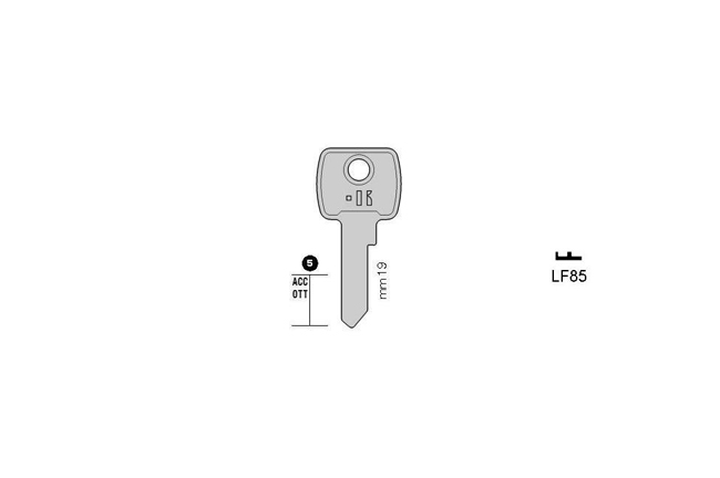 Gngige cylinder key  KL-LF85 S-LF4 BO-959L JMA-LF-15