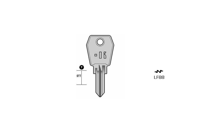 cylinder key Standard Messing KL-LF88 S-EU19 BO-997 JMA-LF-2