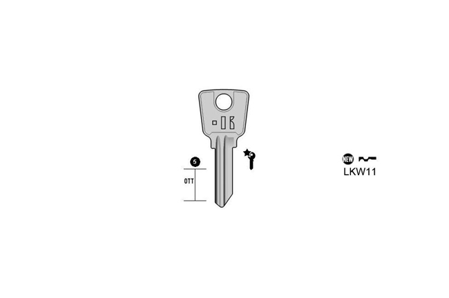 cylinder key Standard Messing KL-LKW11 S-LW14 BO-1278 JMA-LWO-7D