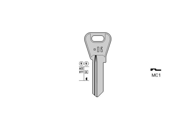 cylinder key Standard steel  KL-MC1 S-MC2 BO-1153 JMA-MCM-4D