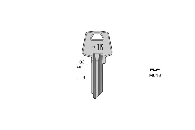 cylinder key Standard steel  KL-MC12 S-MC12 BO-1153 JMA-MCM-13D