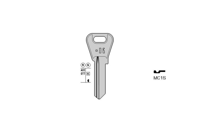 Zylinderschlssel Standard Stahl  KL-MC1S S-MC2R BO-1153% JMA-MCM-4I